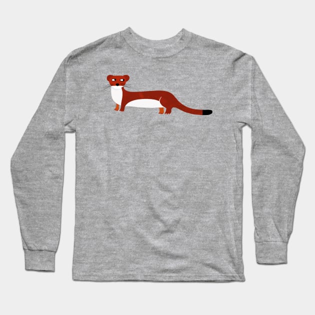 Weasel Long Sleeve T-Shirt by NicSquirrell